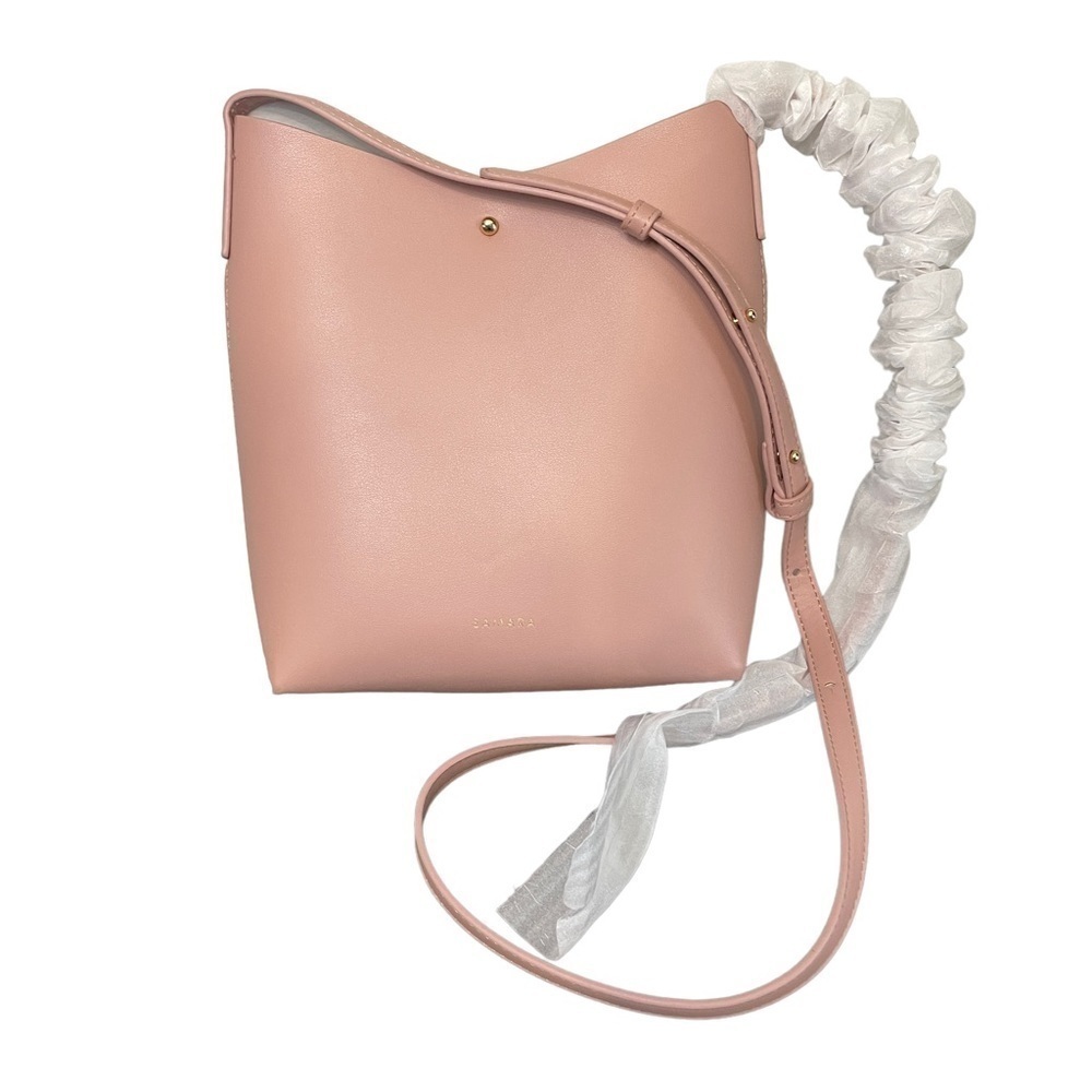 samara Crossbody Shoulder Bag Peony Pink Faux Leather Purse New